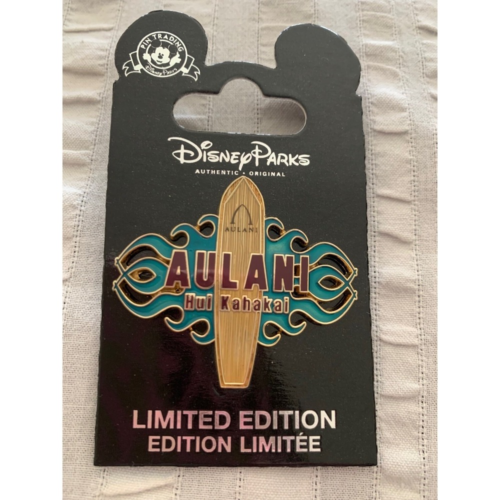 Aulani Logo with Surfboard Hui Kahakai Water Wave Disney Pin C03, NEW